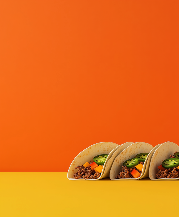 Colorful Taco Trio