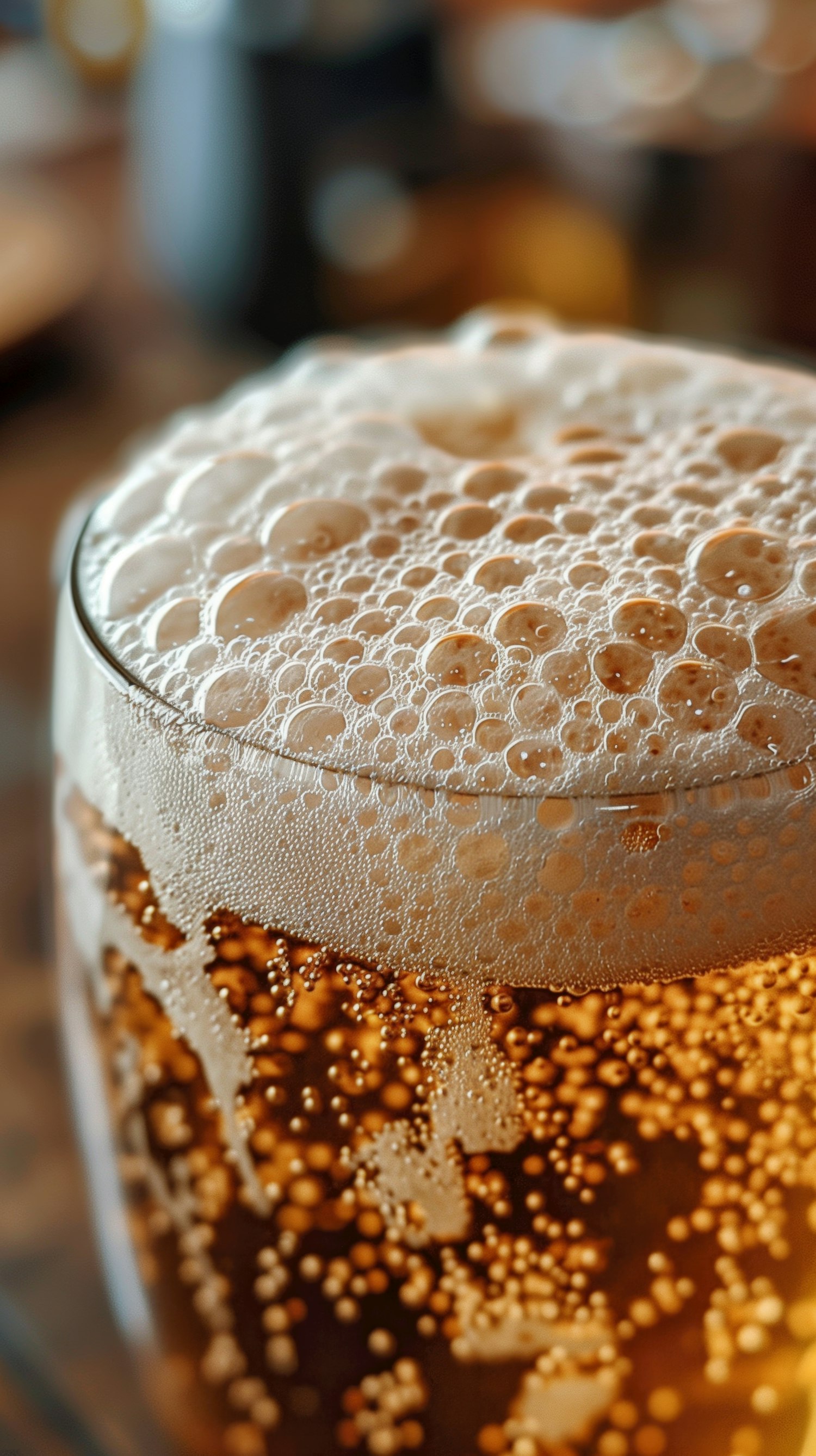 Close-up of a Glass of Beer