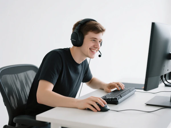 Man at Computer Desk