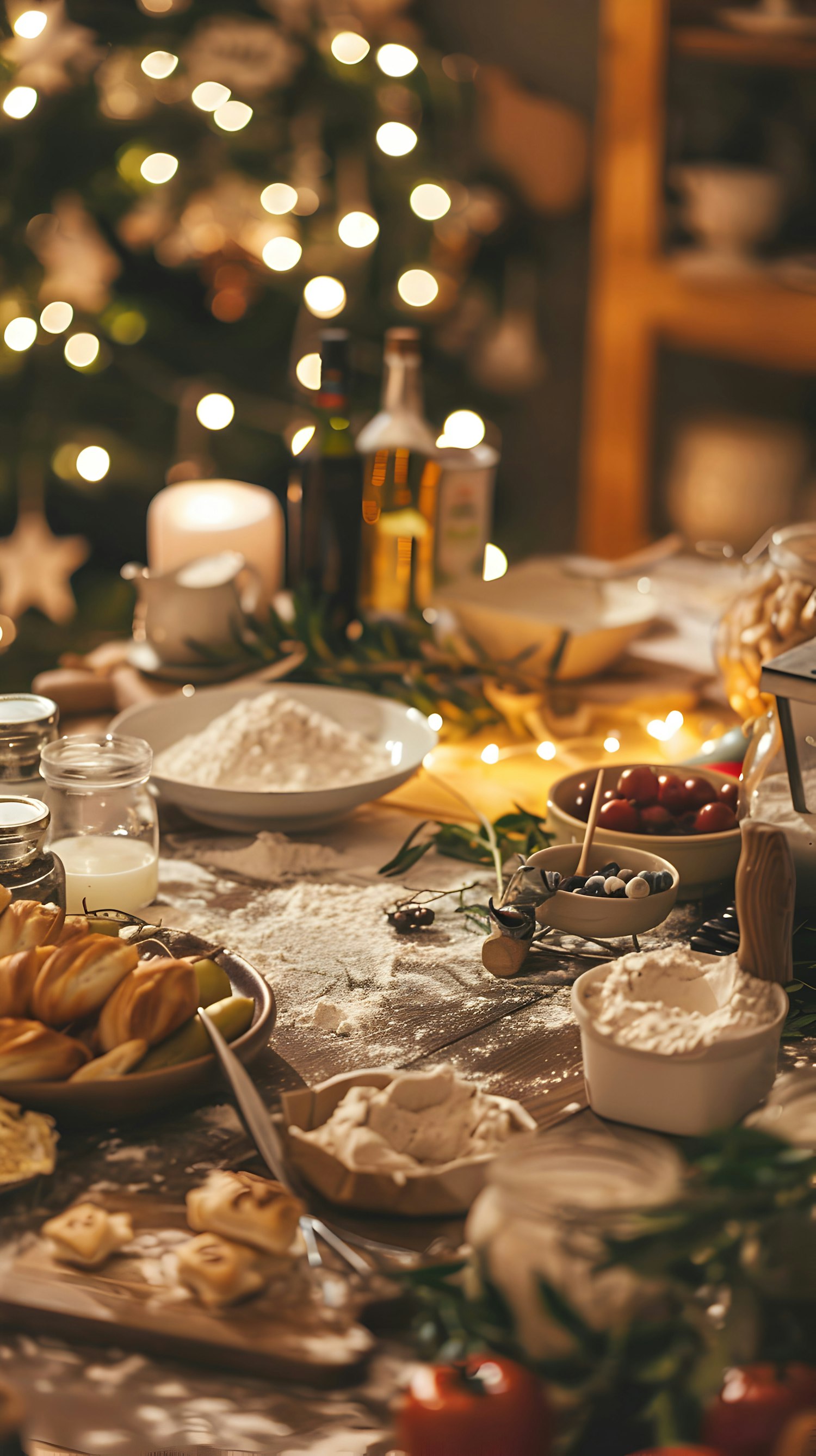 Cozy Festive Kitchen Scene