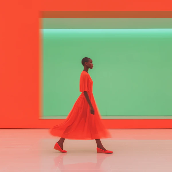 Woman in Red Dress