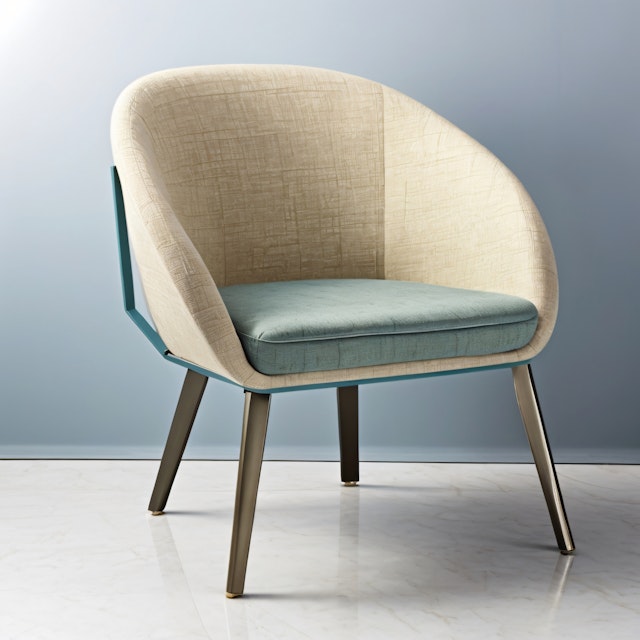 Modern Chair with Teal Cushion