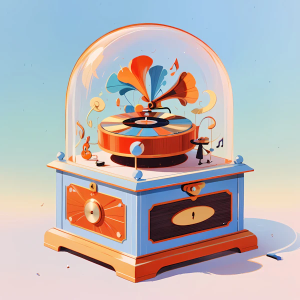 Vintage Music Box Art