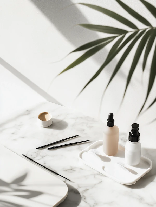 Minimalist Skincare Flatlay