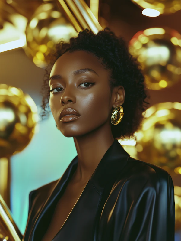 Elegant Black Woman Portrait