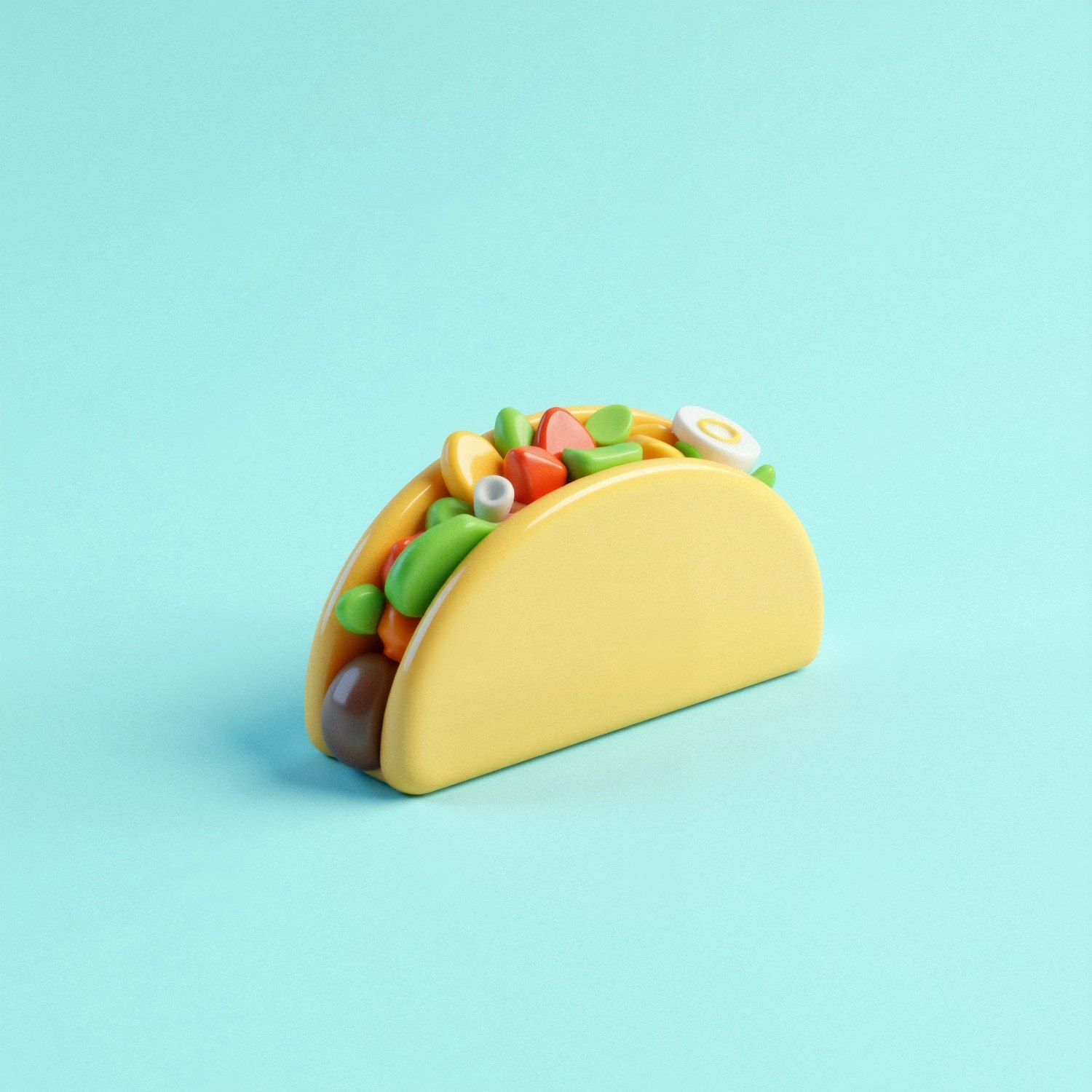 Stylized Cartoon Taco