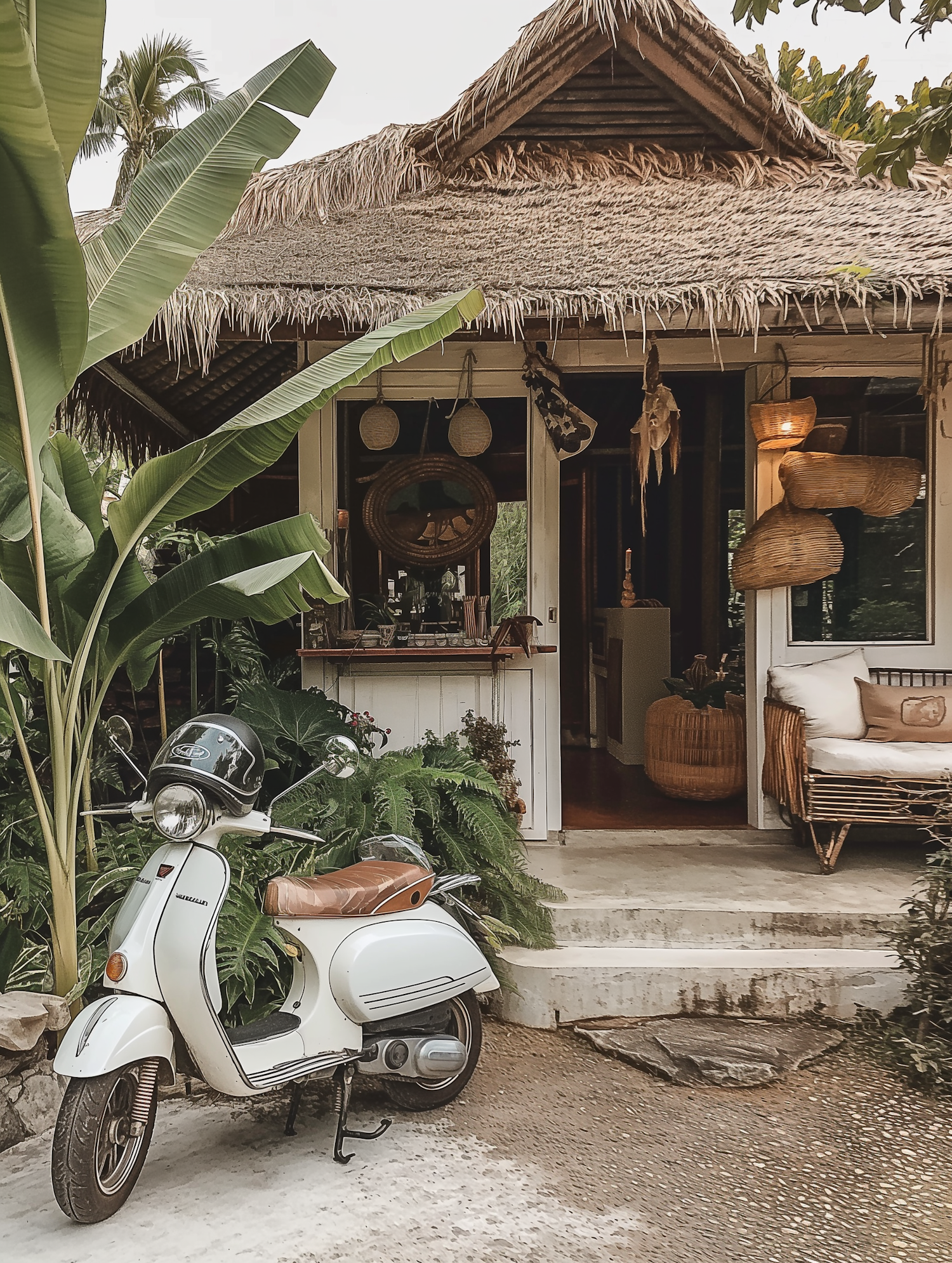 Tropical Bohemian Dwelling with Vespa