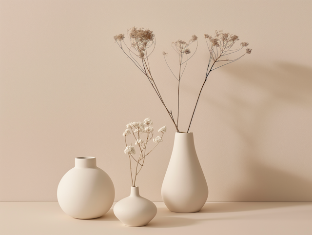 Elegant Ceramic Vases Still Life