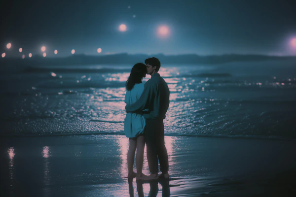 Romantic Beach Scene