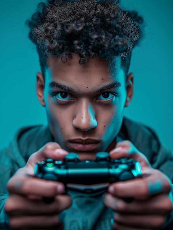 Intense Gamer Portrait