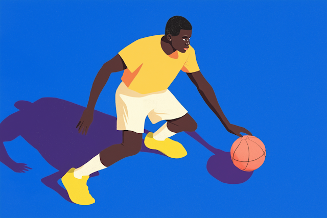 Stylized Basketball Illustration