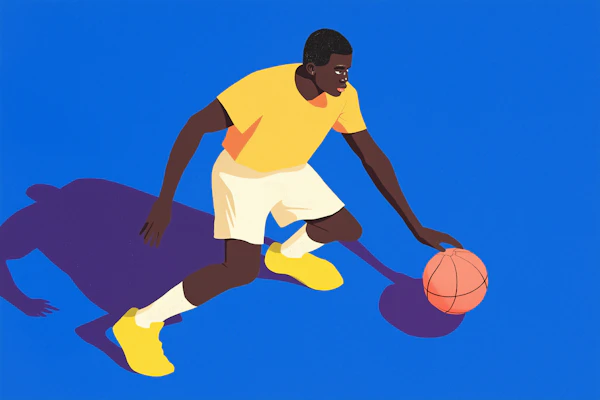 Stylized Basketball Illustration