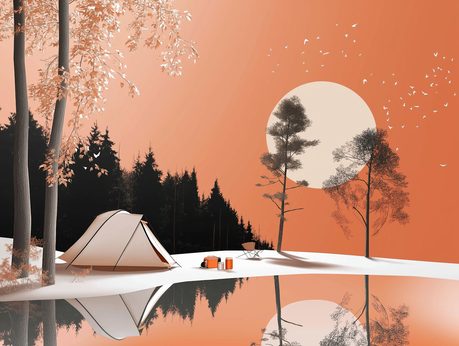 Autumnal Campsite Serenity