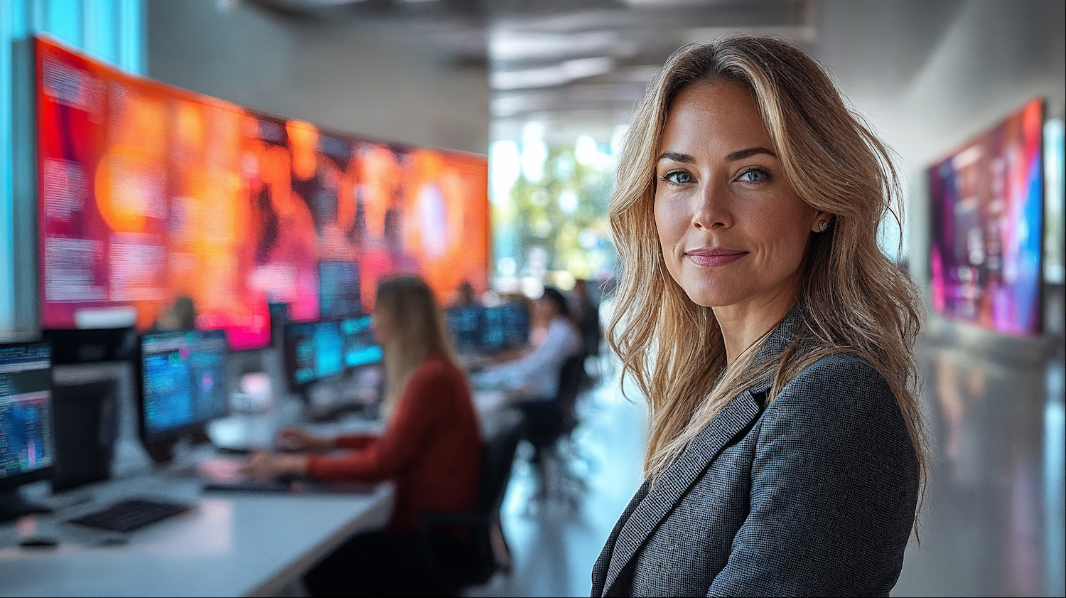 Confident Woman in Modern Office