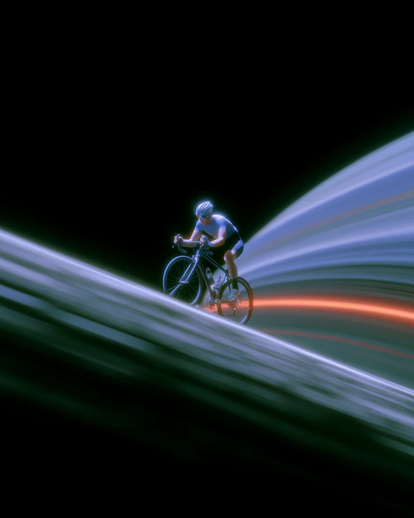 Cyclist in Motion
