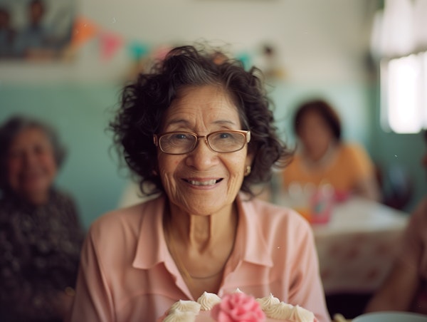 Elderly Woman's Birthday Celebration