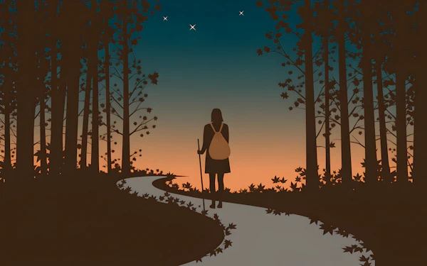 Twilight Hiker Scene