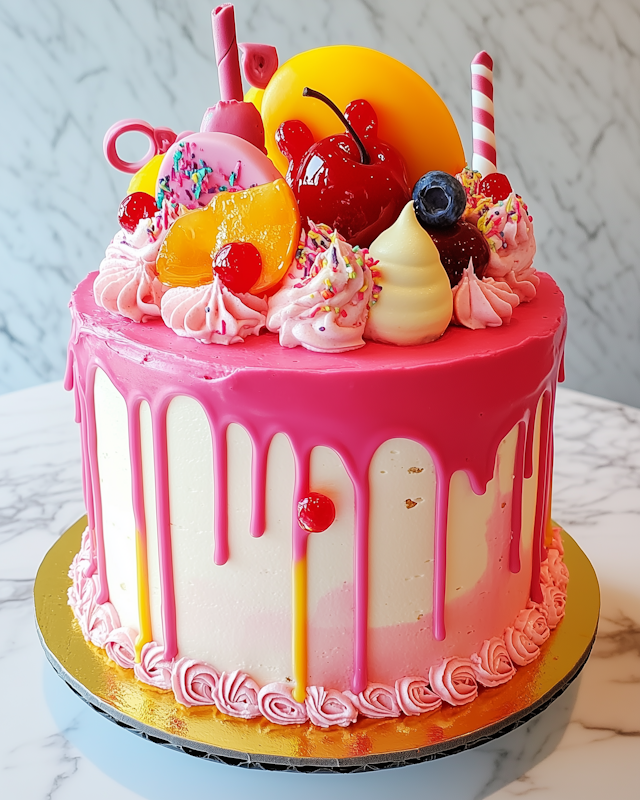 Vibrant Colorful Cake