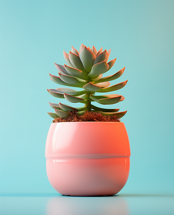 Echeveria in Coral Pink Pot