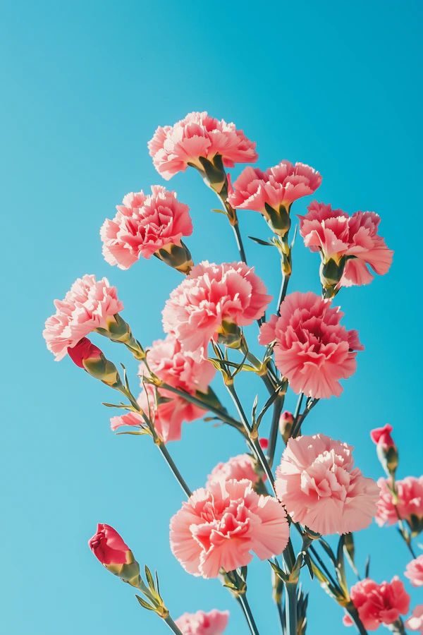 Pink Carnations in Bloom