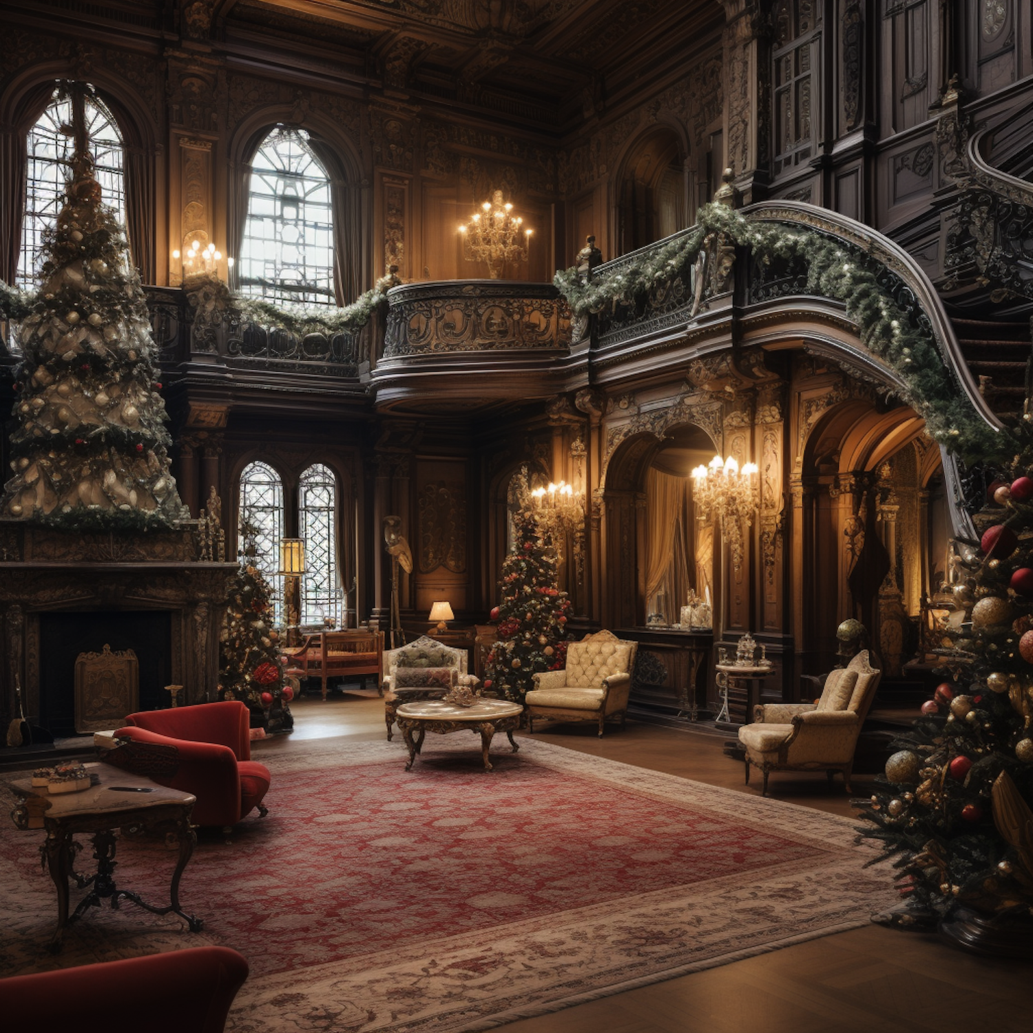 Holiday Grandeur: Elegant Christmas Lounge