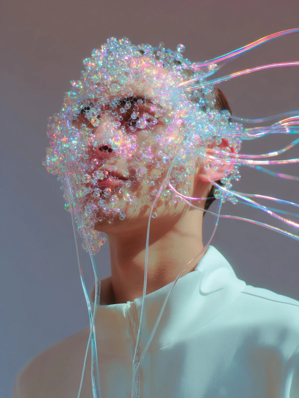 Futuristic Beaded Portrait