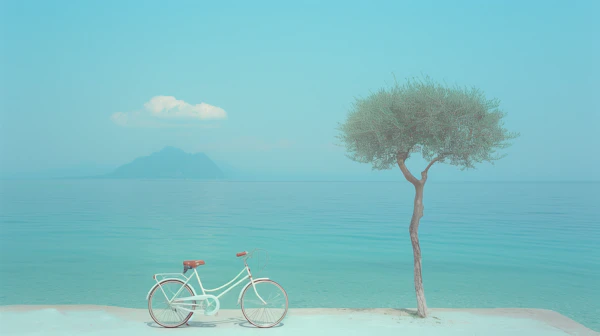 Tranquil Beach and Bicycle