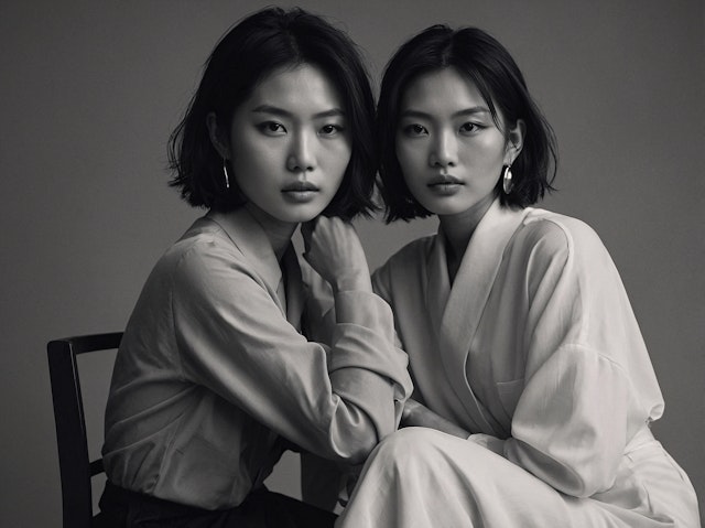 Two Women in Monochrome