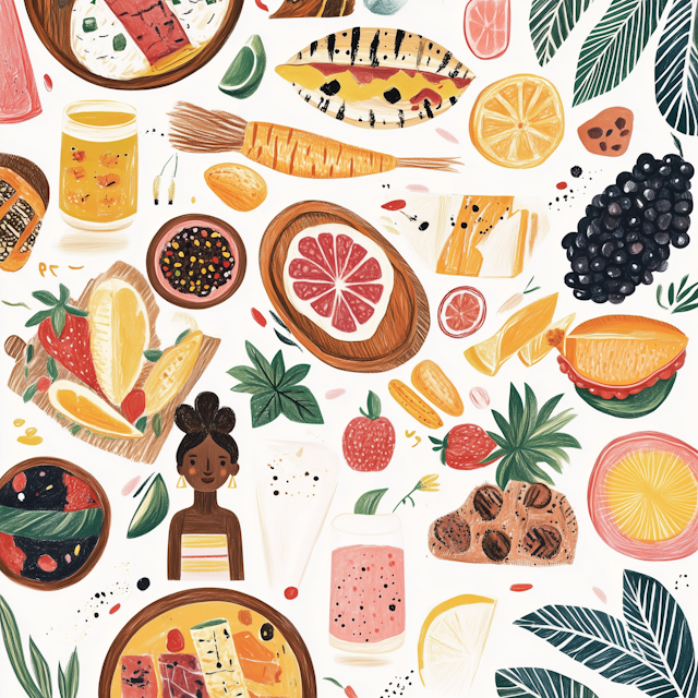 Colorful Food Illustration