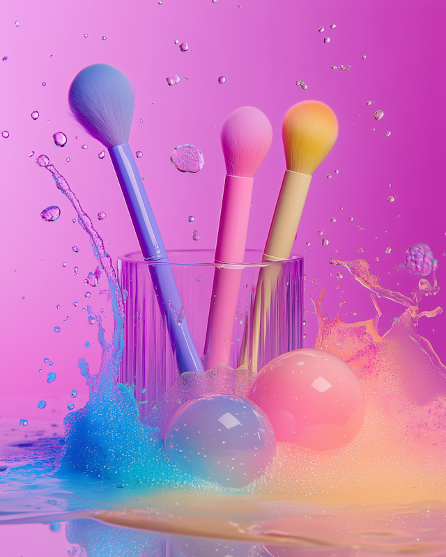 Vibrant Makeup Brushes