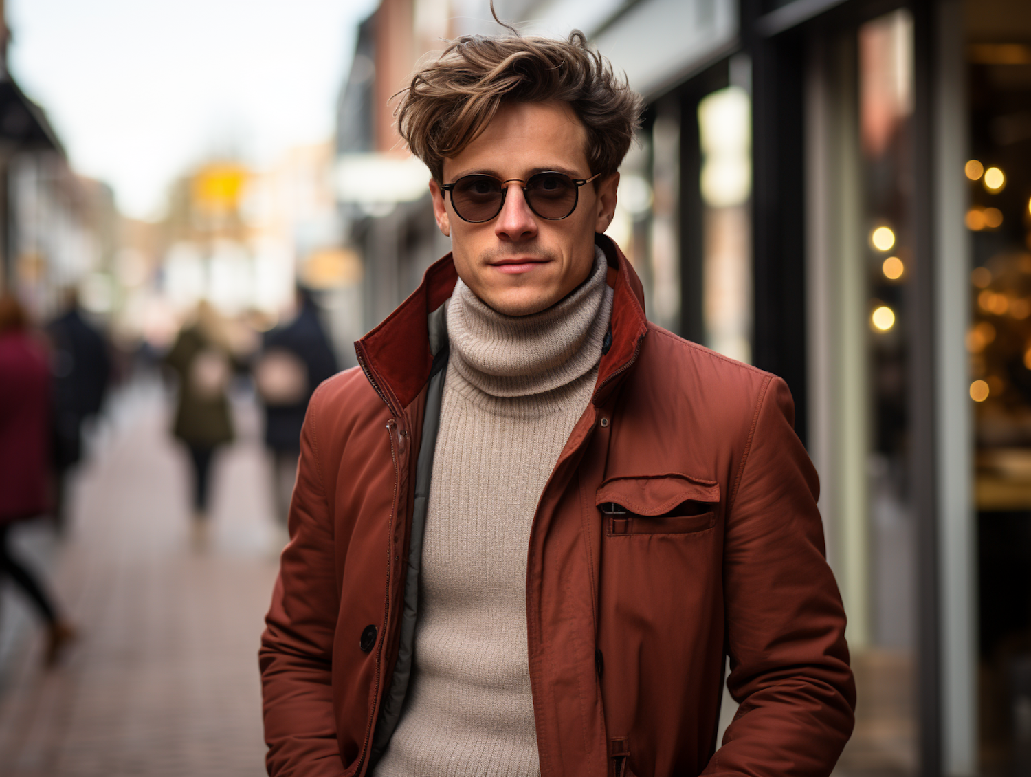 Fashionable Man in Urban Setting