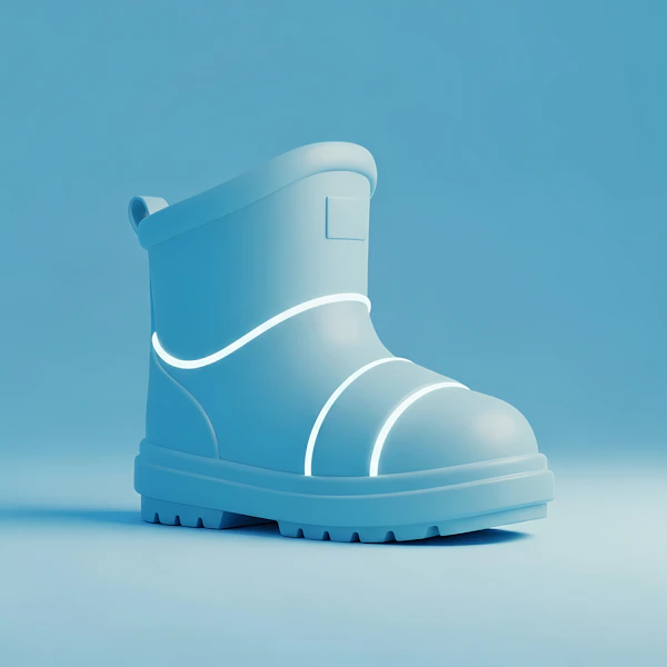 Futuristic Blue Boot