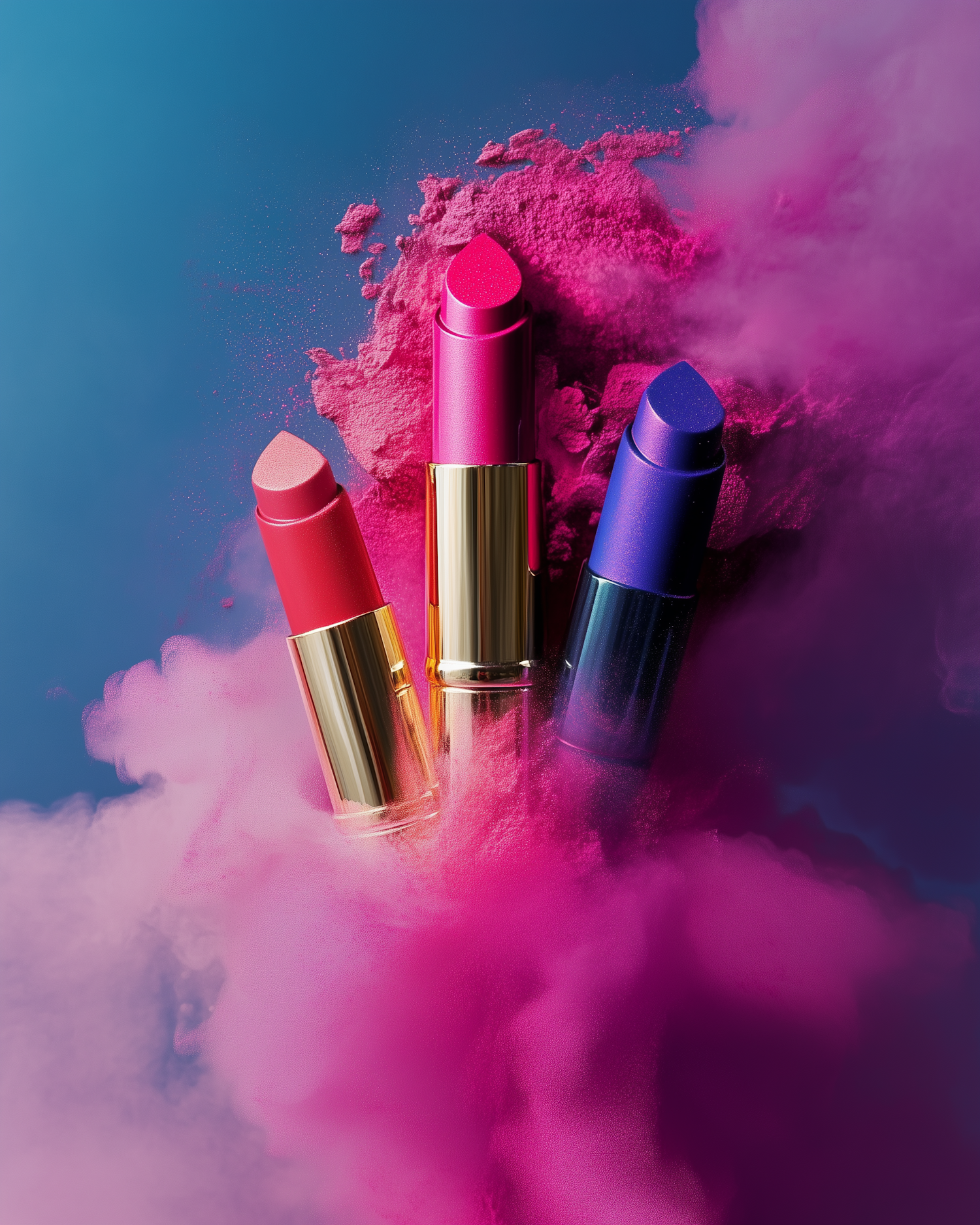 Vibrant Lipsticks with Dynamic Background