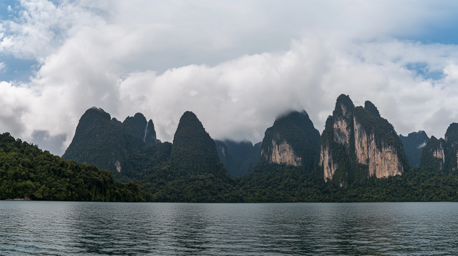 Serene Limestone Mountains