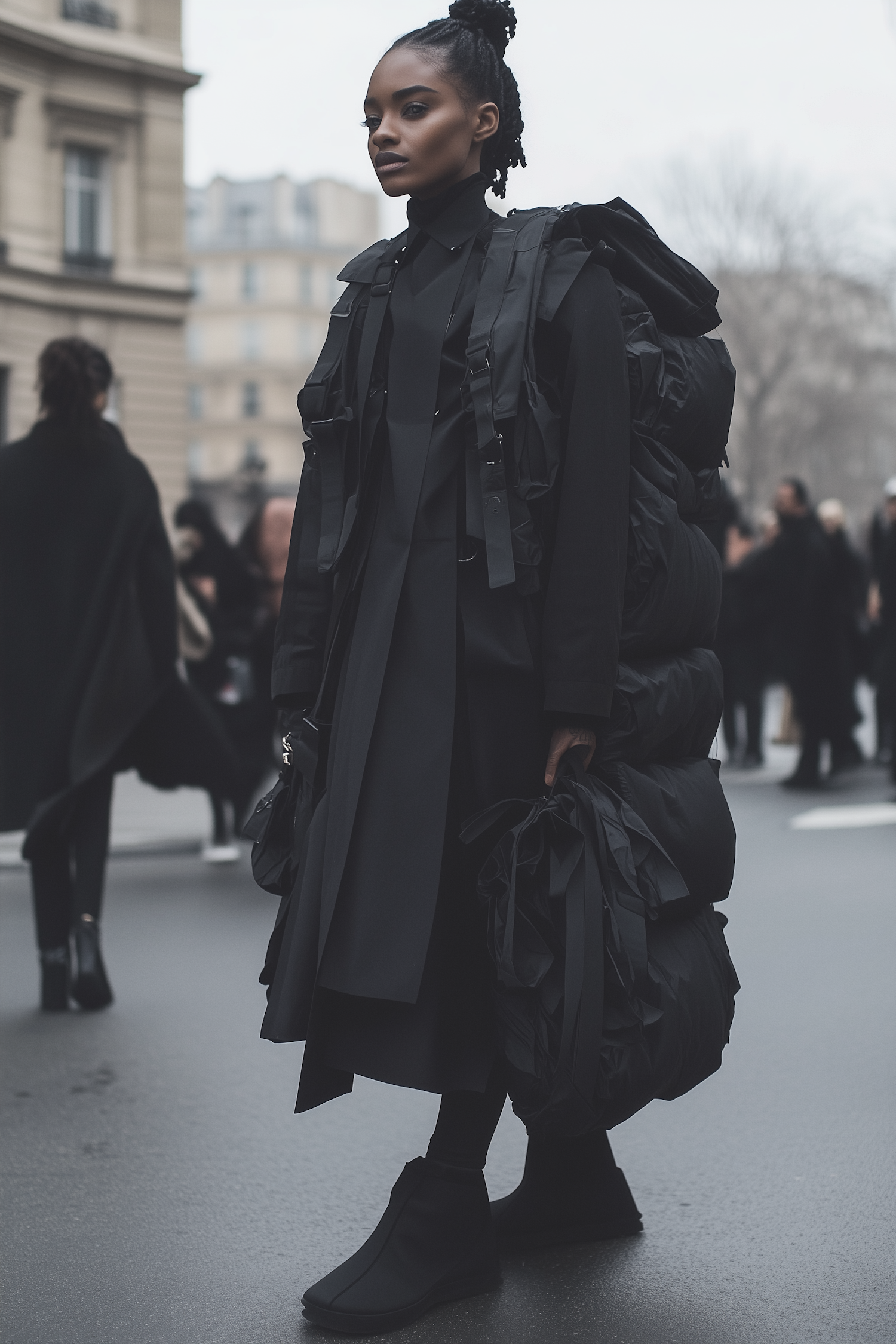 Futuristic Fashion in Urban Setting