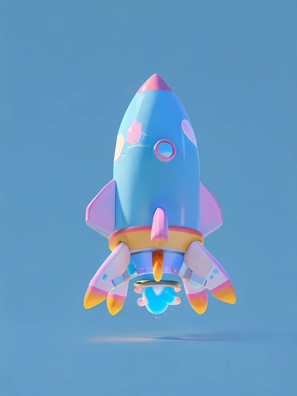 Colorful Rocket Launch