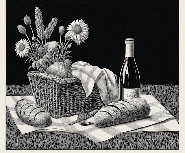 Monochrome Picnic Still Life