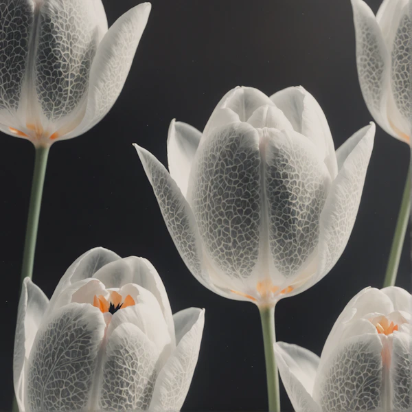 Delicate White Tulips