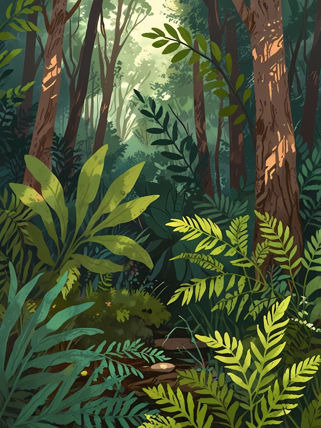 Lush Forest Scene