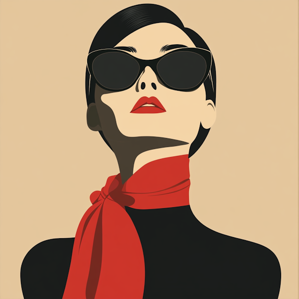 Stylish Illustrated Woman Portrait