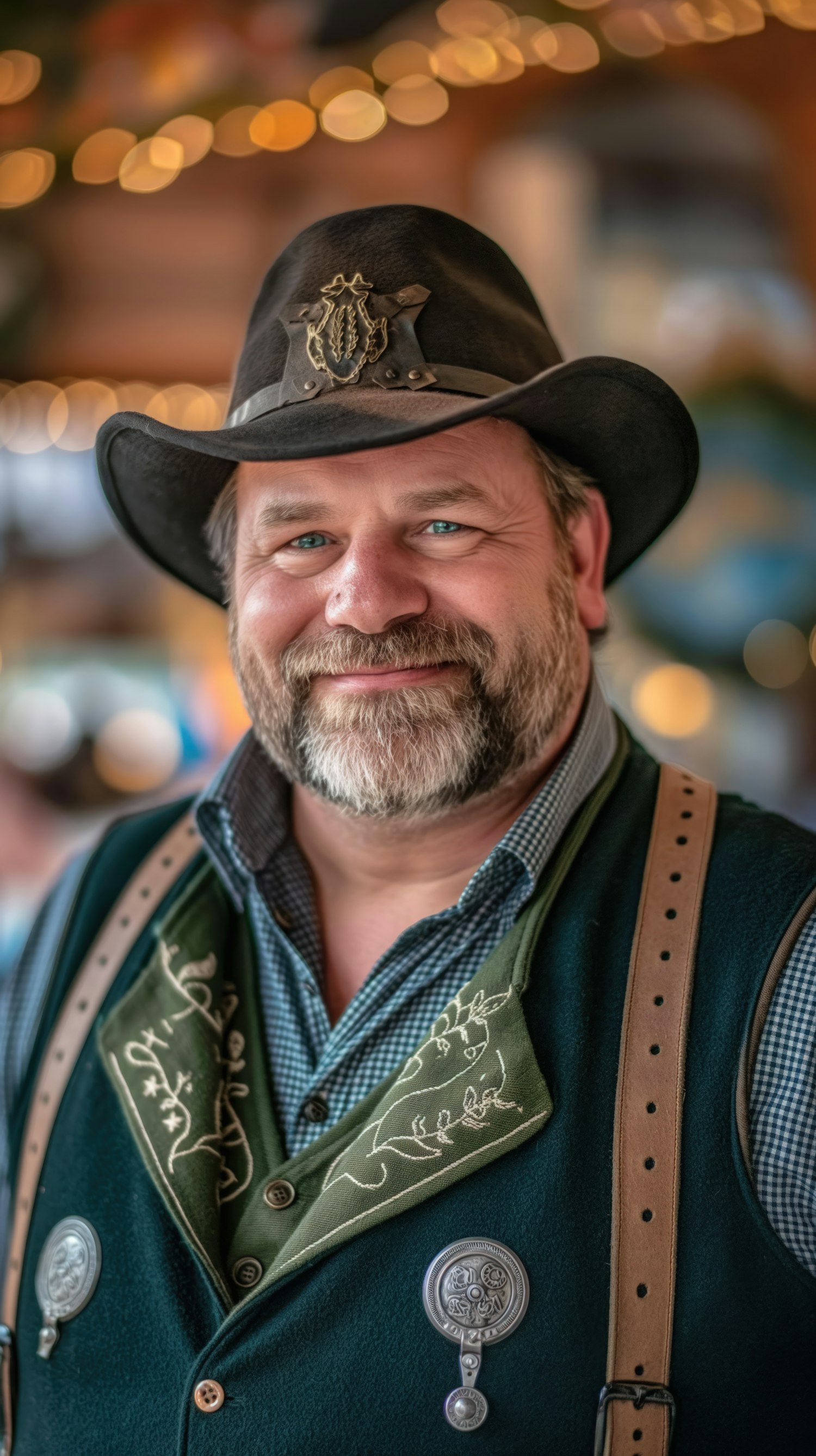 Man in Traditional Bavarian Outfit