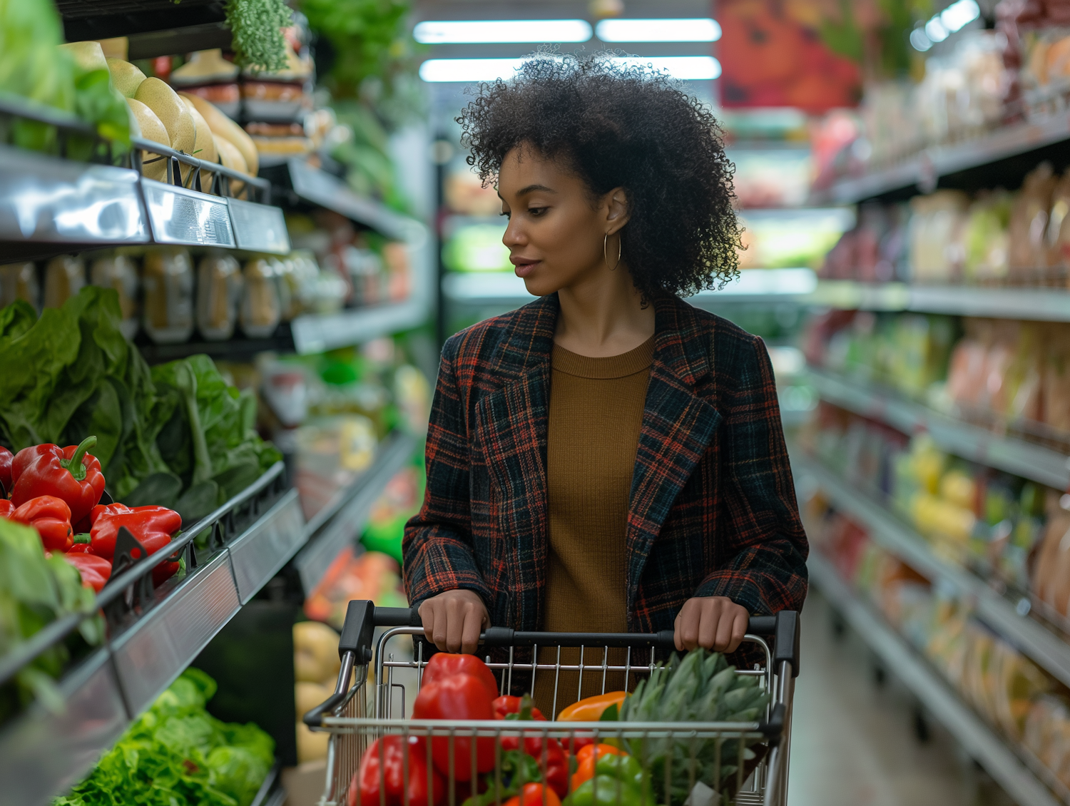 Woman Shopping for Groceries