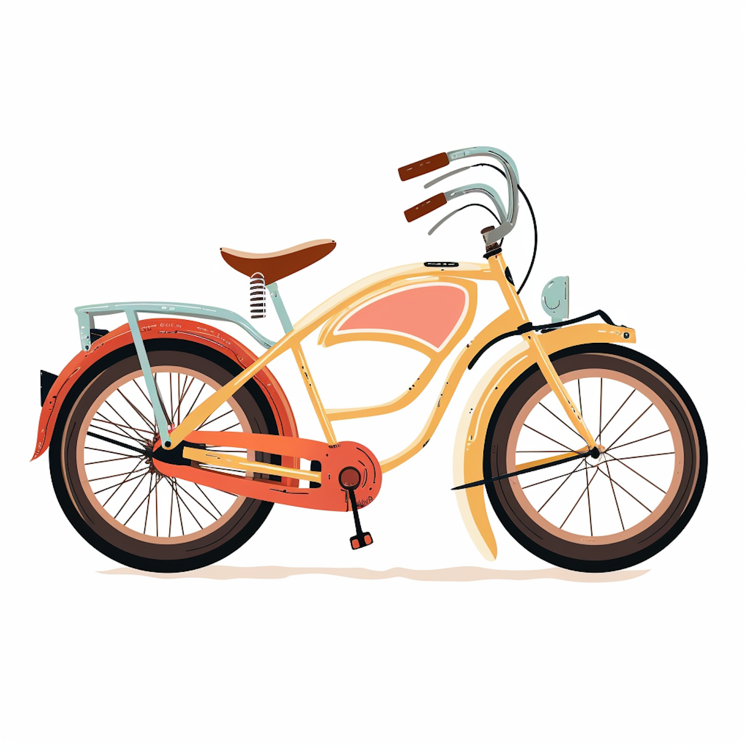 Stylized Vintage Bicycle Illustration