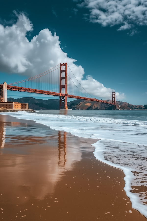 Golden Gate Bridge Against a Dramatic Sky
