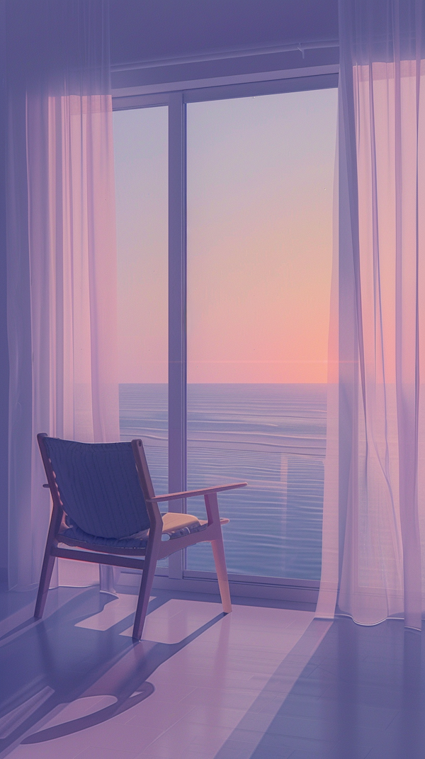 Serene Room with Seaview at Sunrise