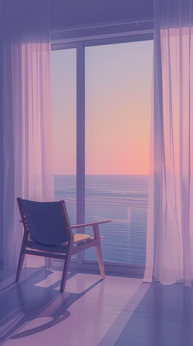 Serene Room with Seaview at Sunrise