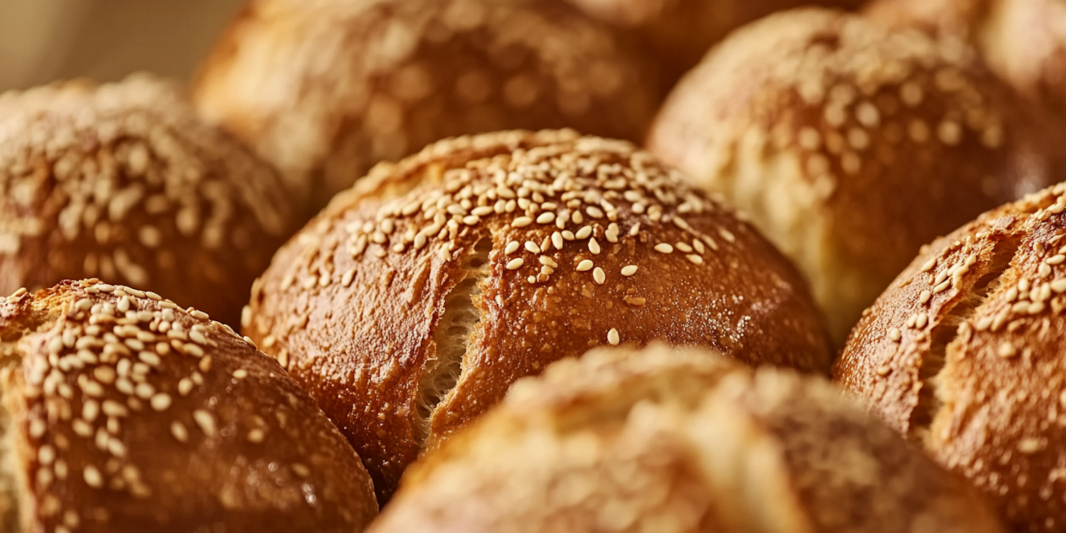 Freshly Baked Sesame Seed Rolls