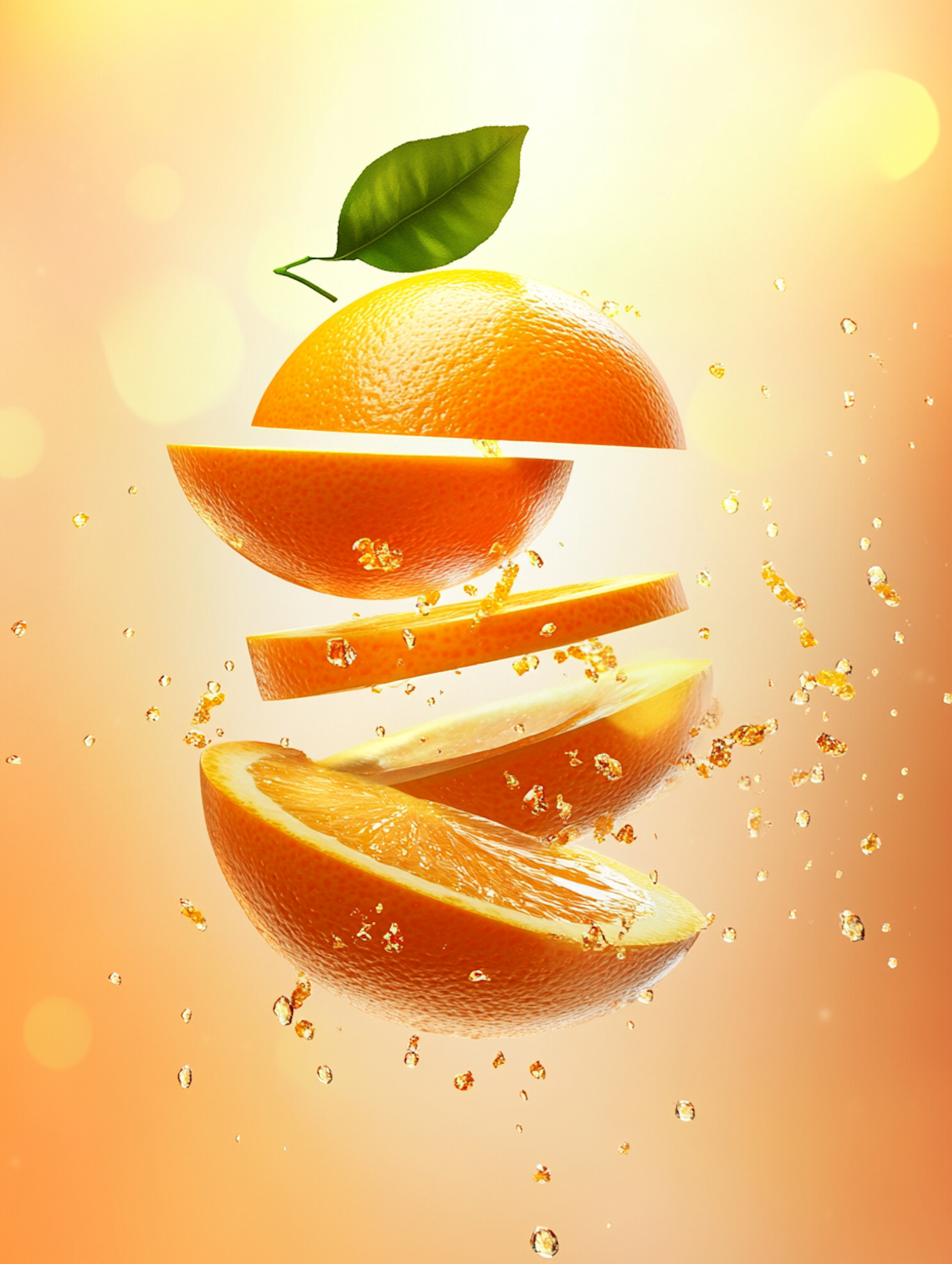 Floating Sliced Orange