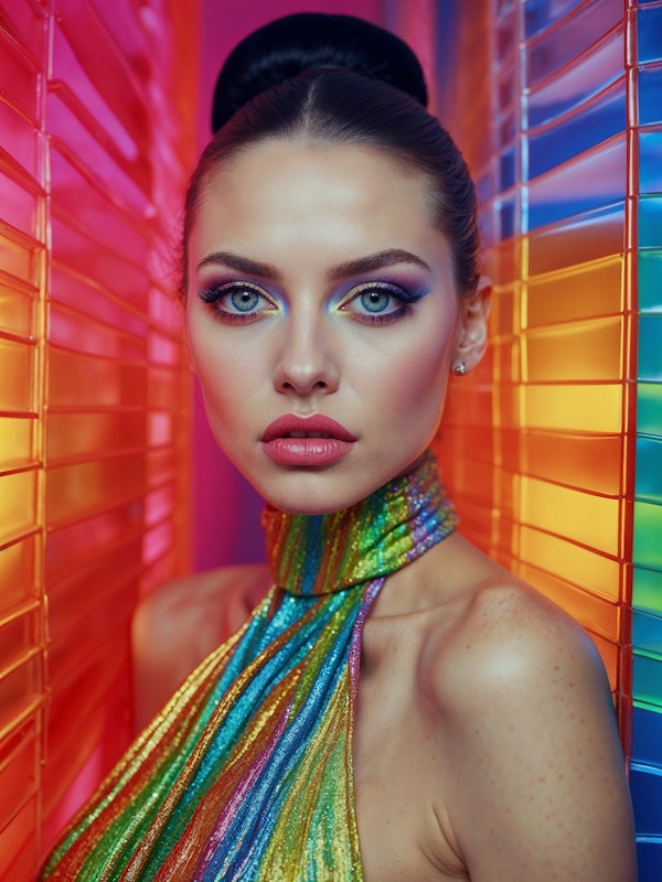 Colorful High-Fashion Portrait