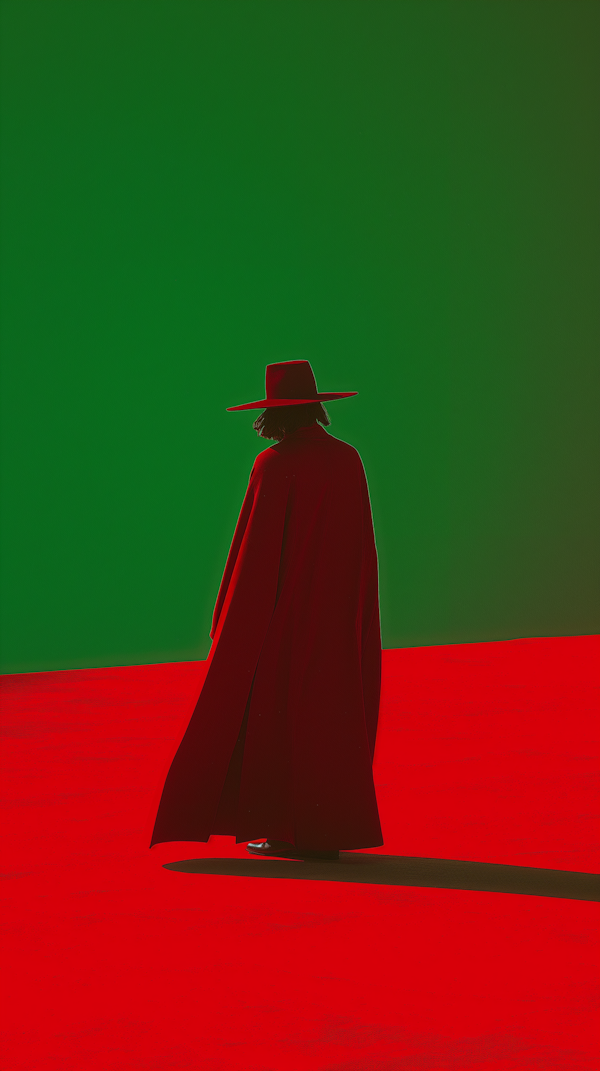 Enigmatic Figure in Red